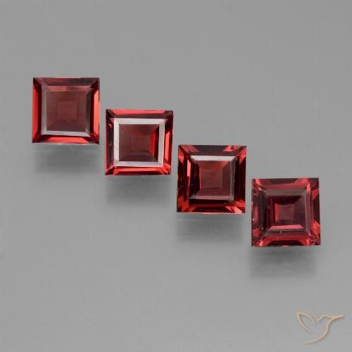 2.46ctw Natural Deep Blood Red Pyrope Garnet, Square, VS