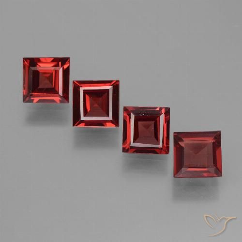 2.52ctw Natural Deep Blood Red Pyrope Garnet, Square, VS