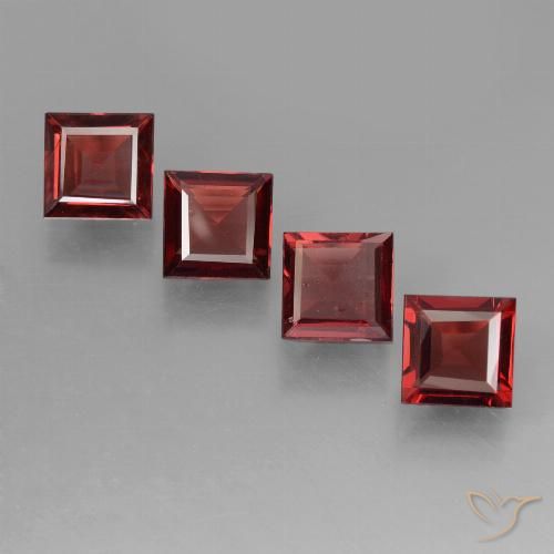 2.52ctw Natural Deep Blood Red Pyrope Garnet, Square, VS