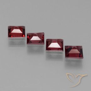 Pyrope Garnet Gemstones in 5 x 5 mm (calibrated) Size for Sale, Pyrope Garnet Stones in Dark Red Color