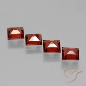 Pyrope Garnet Gemstones in 5 x 5 mm (calibrated) Size for Sale, Pyrope Garnet Stones in Scarlet Red Color