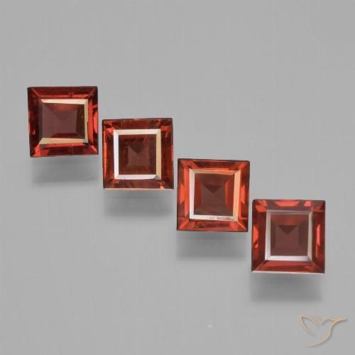 2.61ctw Natural Medium Red Pyrope Garnet, Square, VS