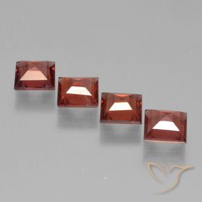 Pyrope Garnet Gemstones in 5 x 5 mm (calibrated) Size for Sale, Pyrope Garnet Stones in Medium Red Color