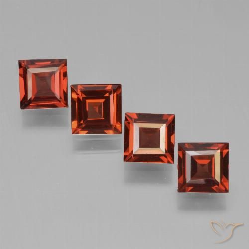2.58ctw Natural Medium Red Pyrope Garnet, Square, VS