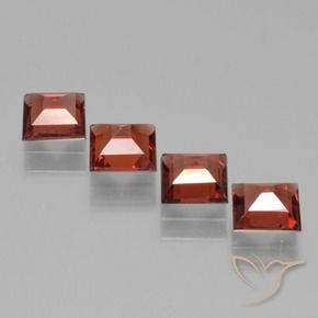 Pyrope Garnet Gemstones in 5 x 5 mm (calibrated) Size for Sale, Pyrope Garnet Stones in Medium Red Color