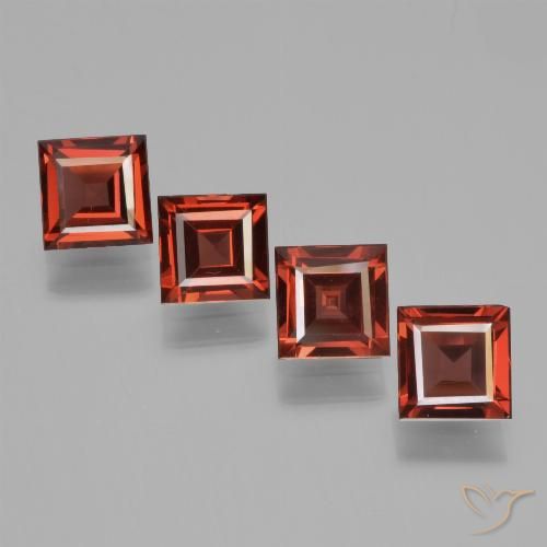 2.79ctw Natural Medium Red Pyrope Garnet, Square, VS