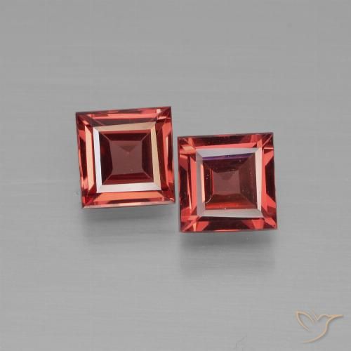 Deep Red Pyrope Garnet Gem - 0.7ct Square Step-Cut (ID: 450960)