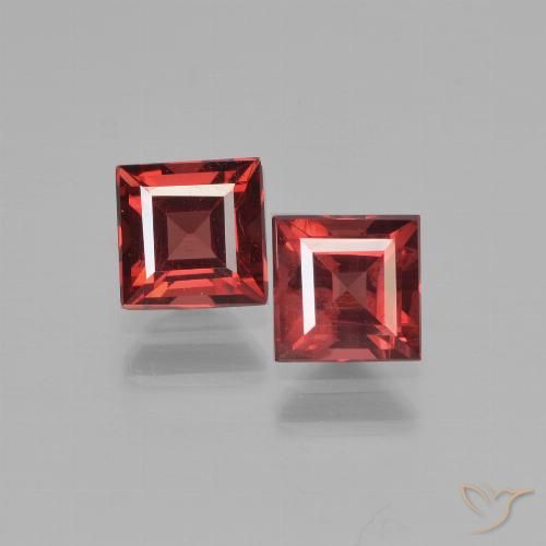 1.58ctw Natural Deep Red Pyrope Garnet, Square, VS