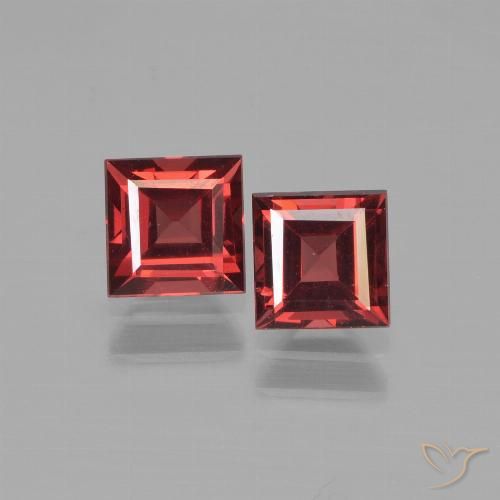 1.79ctw Natural Deep Scarlet Red Pyrope Garnet, Square, VS