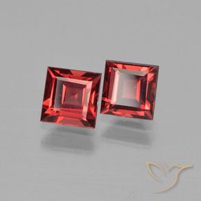 1.79 ctw Red Pyrope Garnet Stones, Natural Pyrope Garnet in Square Step-Cut Shape for Sale