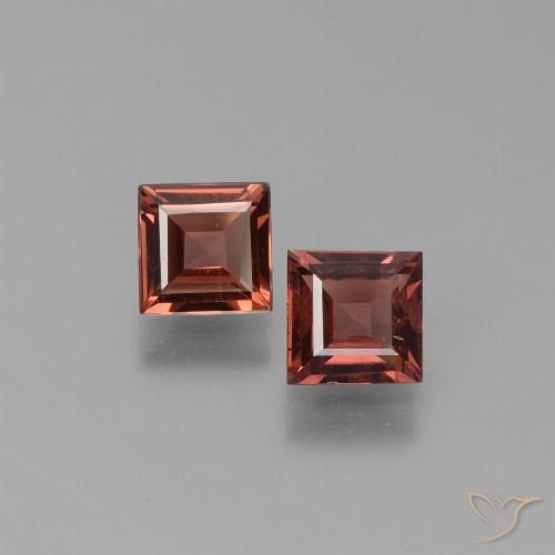 1.33ctw Natural Brick Red Pyrope Garnet, Square, VS