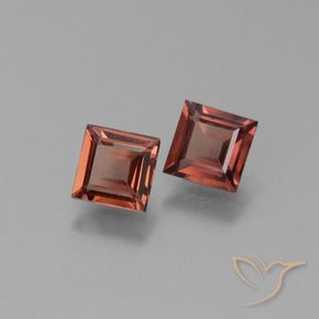 1.33 ctw Red Pyrope Garnet Stones, Natural Pyrope Garnet in Square Step-Cut Shape for Sale