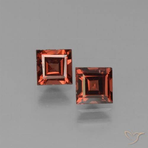 1.64ctw Natural Medium Red Pyrope Garnet, Square, VS