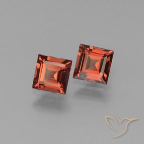1.64 ctw Red Pyrope Garnet Stones, Natural Pyrope Garnet in Square Step-Cut Shape for Sale