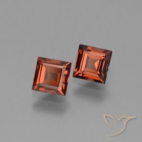 1.54 ctw Red Pyrope Garnet Stones, Natural Pyrope Garnet in Square Step-Cut Shape for Sale