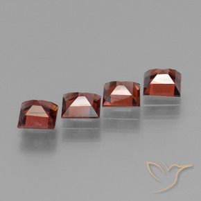 Pyrope Garnet Gemstones in 5 x 5 mm (calibrated) Size for Sale, Pyrope Garnet Stones in Medium Red Color