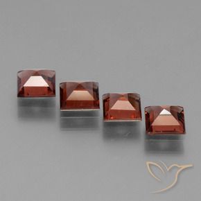 Pyrope Garnet Gemstones in 5 x 5 mm (calibrated) Size for Sale, Pyrope Garnet Stones in Scarlet Red Color