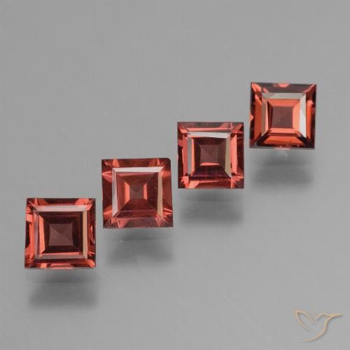 2.89ctw Natural Scarlet Red Pyrope Garnet, Square, VS