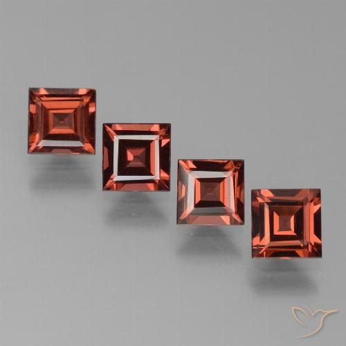 2.98ctw Natural Deep Red Pyrope Garnet, Square, VS
