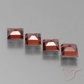 Pyrope Garnet Gemstones in 5 x 5 mm (calibrated) Size for Sale, Pyrope Garnet Stones in Scarlet Red Color