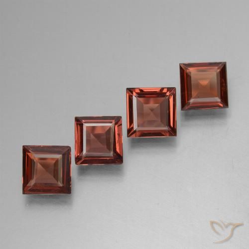 2.46ctw Natural Brick Red Pyrope Garnet, Square, VS