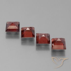 Pyrope Garnet Gemstones in 5 x 5 mm (calibrated) Size for Sale, Pyrope Garnet Stones in Medium Red Color