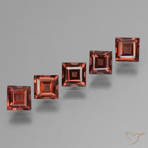 2.86ctw Natural Brick Red Pyrope Garnet, Square, VS