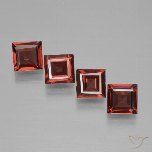 2.63ctw Natural Deep Red Pyrope Garnet, Square, VS