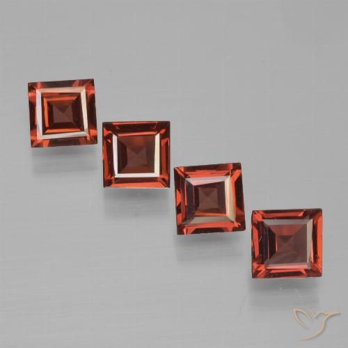 2.45ctw Natural Medium Red Pyrope Garnet, Square, VS