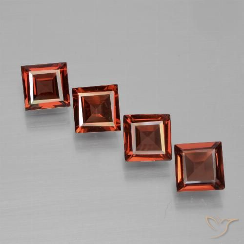 2.47ctw Natural Sangria Red Pyrope Garnet, Square, VVS-VS