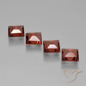 Pyrope Garnet Gemstones in 5 x 5 mm (calibrated) Size for Sale, Pyrope Garnet Stones in Sangria Red Color