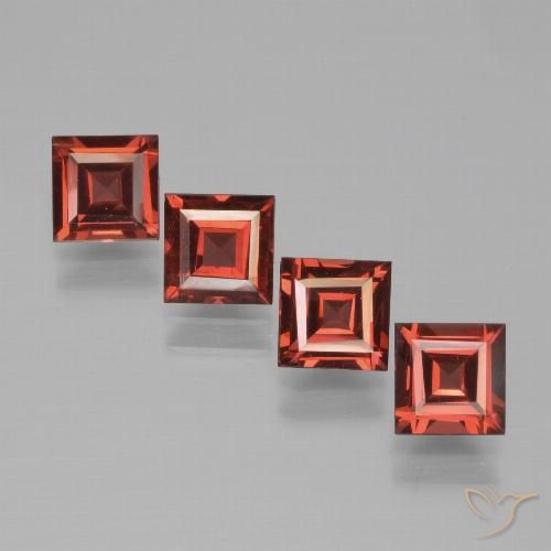 2.87ctw Natural Deep Red Pyrope Garnet, Square, VS