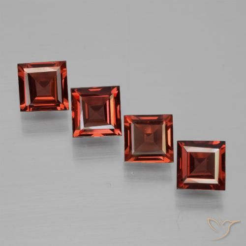 2.40ctw Natural Medium Red Pyrope Garnet, Square, VS