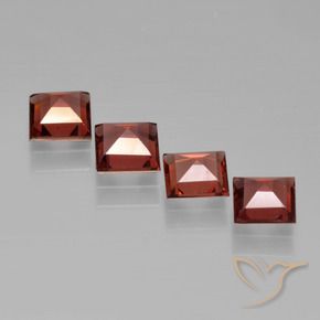 Pyrope Garnet Gemstones in 4.8 x 4.7 mm Size for Sale, Pyrope Garnet Stones in Medium Red Color