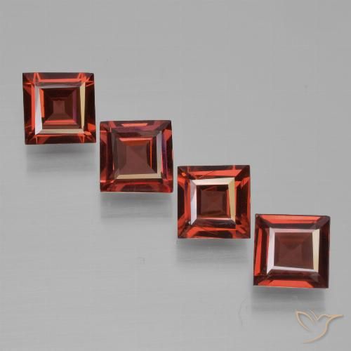 2.53ctw Natural Medium Red Pyrope Garnet, Square, VS