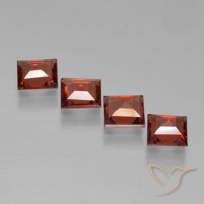 Pyrope Garnet Gemstones in 5 x 5 mm (calibrated) Size for Sale, Pyrope Garnet Stones in Scarlet Red Color