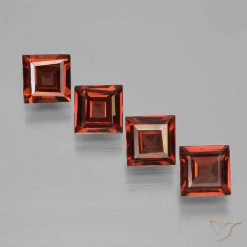 2.65ctw Natural Medium Red Pyrope Garnet, Square, VS