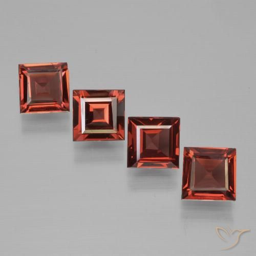 2.71ctw Natural Deep Red Pyrope Garnet, Square, VS