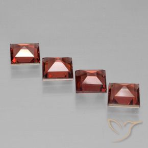Pyrope Garnet Gemstones in 5 x 5 mm (calibrated) Size for Sale, Pyrope Garnet Stones in Deep Red Color