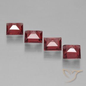 Pyrope Garnet Gemstones in 5 x 5 mm (calibrated) Size for Sale, Pyrope Garnet Stones in Deep Wine Red Color