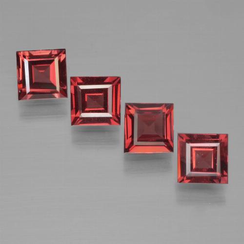 Dark Red Pyrope Garnet Gem - 0.6ct Square Step-Cut (ID: 451006)