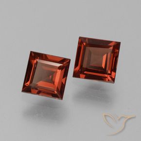 1.54 ctw Red Pyrope Garnet Stones, Natural Pyrope Garnet in Square Step-Cut Shape for Sale
