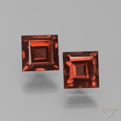 1.55ctw Natural Deep Red Pyrope Garnet, Square, VS
