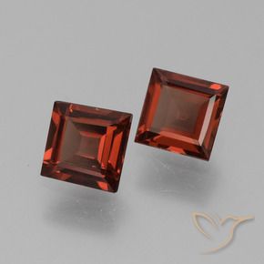 1.40 ctw Red Pyrope Garnet Stones, Natural Pyrope Garnet in Square Step-Cut Shape for Sale