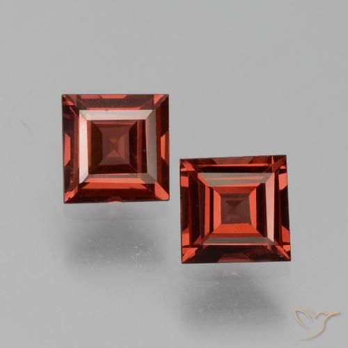 1.62ctw Natural Deep Scarlet Red Pyrope Garnet, Square, VS