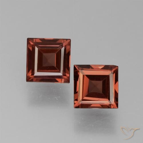 1.47ctw Natural Brick Red Pyrope Garnet, Square, VS