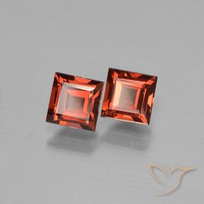 1.68 ctw Red Pyrope Garnet Stones, Natural Pyrope Garnet in Square Step-Cut Shape for Sale