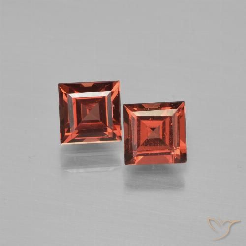 1.61ctw Natural Medium Red Pyrope Garnet, Square, VS