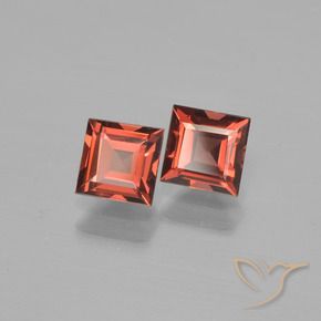 1.52 ctw Red Pyrope Garnet Stones, Natural Pyrope Garnet in Square Step-Cut Shape for Sale