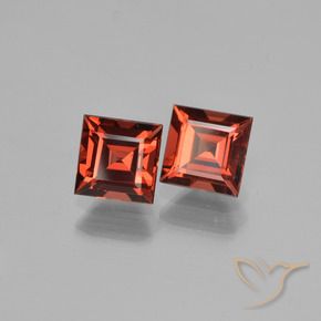 1.70 ctw Red Pyrope Garnet Stones, Natural Pyrope Garnet in Square Step-Cut Shape for Sale